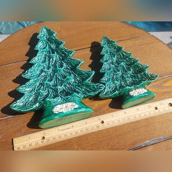 Vintage Nowells Molds Christmas Tree Candy Dishes Trinket Tray Display '81 - Picture 9 of 14
